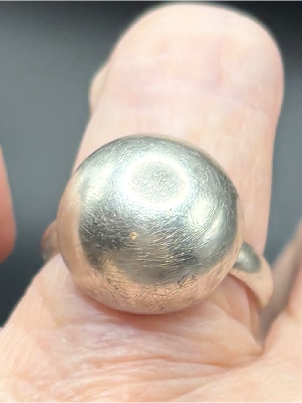 Classic Dome Silver Ring - Polished Silver Tone